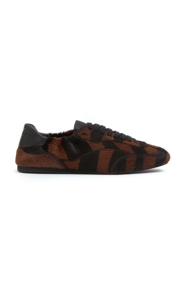 Georgie Elasticized Leather Sneakers
