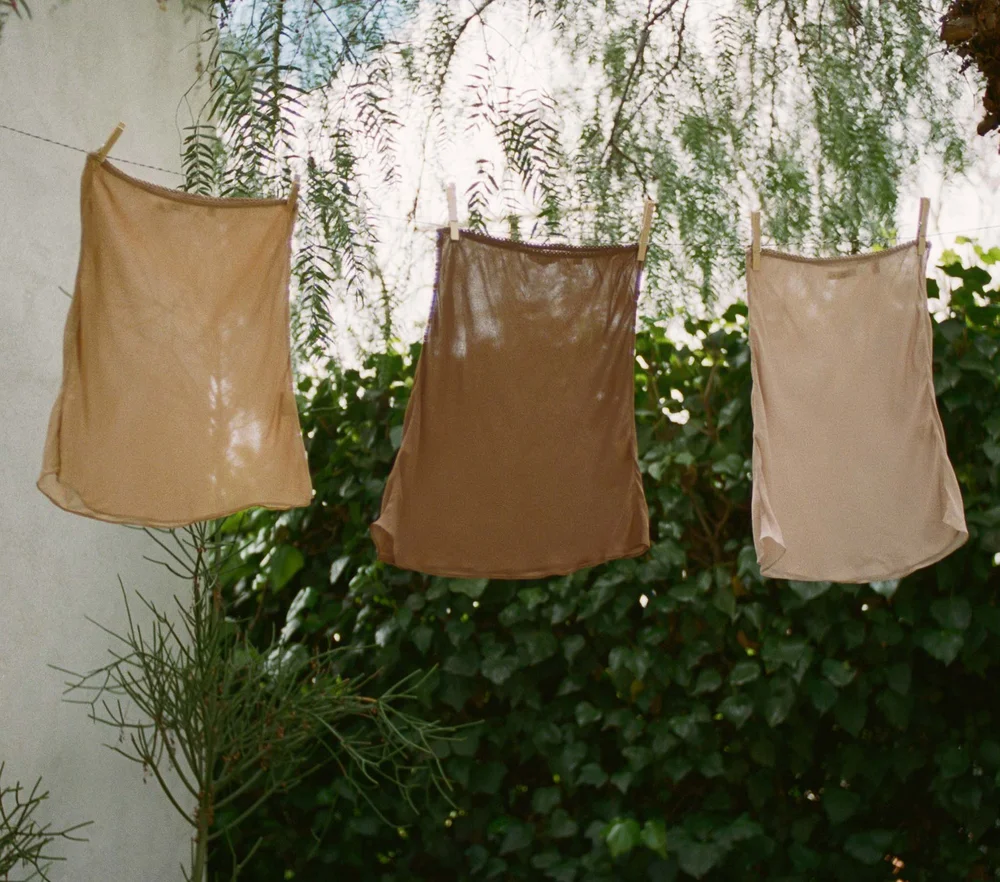 DOEN MINI SKIRT SLIP -- CAROB