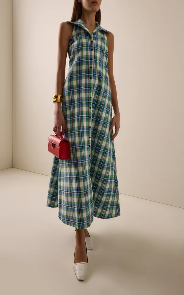 Take It or Sleeveless Cotton Midi Dress