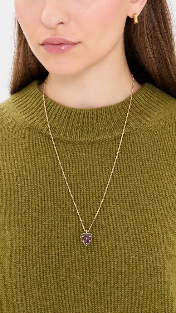 Polka Dot Heart Chain Necklace