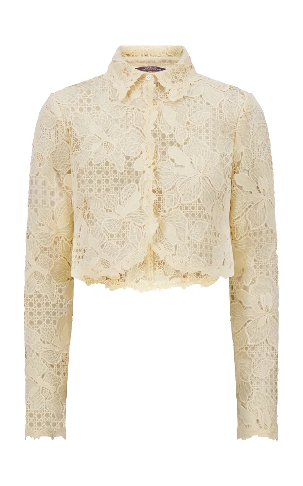 Lattice Guipure Lace Jacket