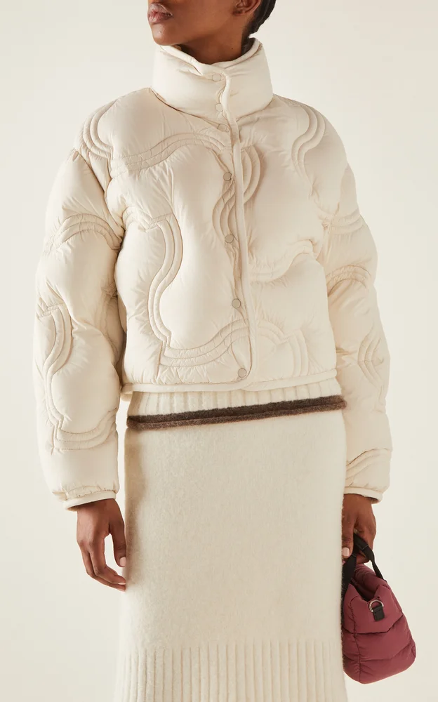 Beryl Embroidered Nylon Down Jacket