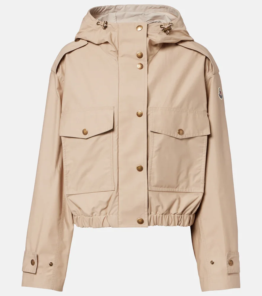 Carex cropped hooded cotton-blend poplin jacket