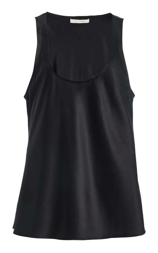The Clean Cut Silk-Blend Tank Top