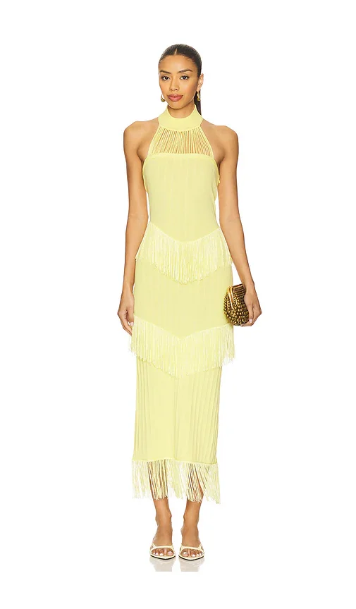 Double Two-toned Fringe Dress