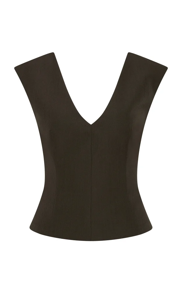 Wool-Silk V-Neck Bodice