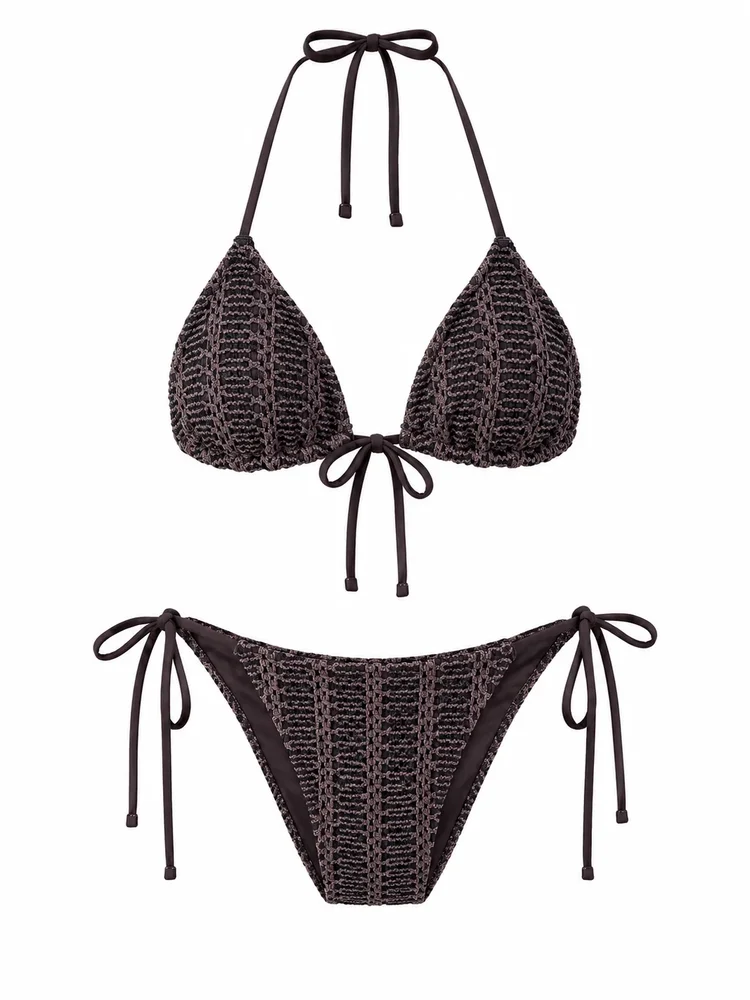 Crinkle Brown Bikini