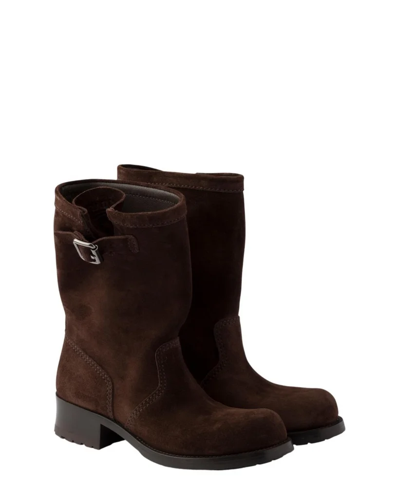 Suede Mid-Calf Boots