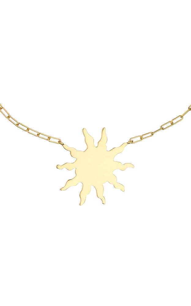 Big Sun 18K Yellow Gold Necklace