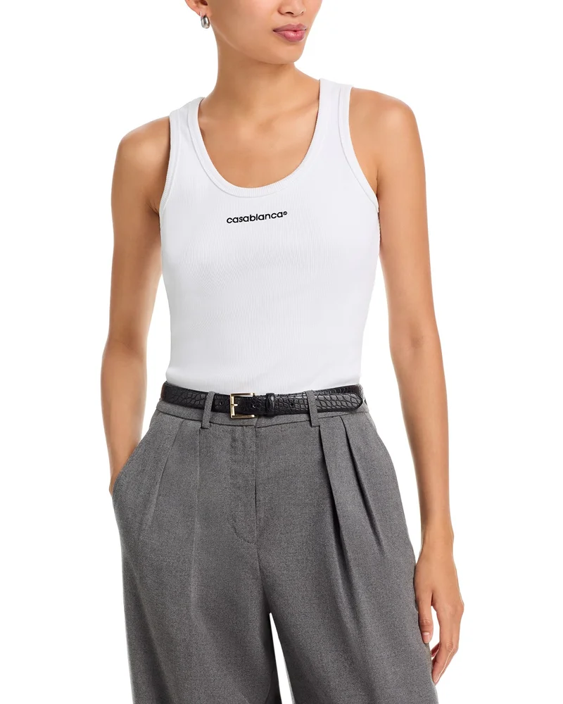 Ribbed Tank Top (White)