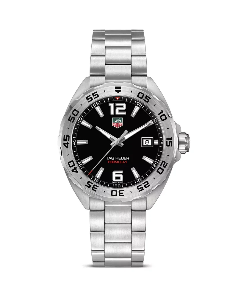 Formula 1 Quartz Men's Black Steel Watch, 41mm
