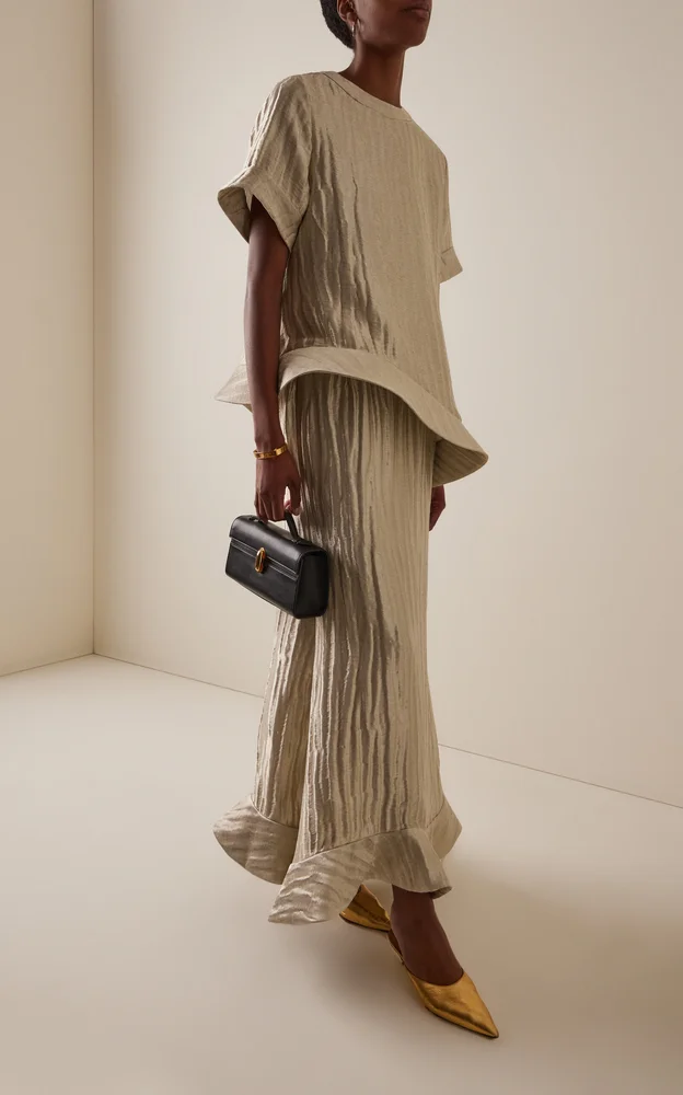 Ride the Wave Silk-Blend Maxi Skirt