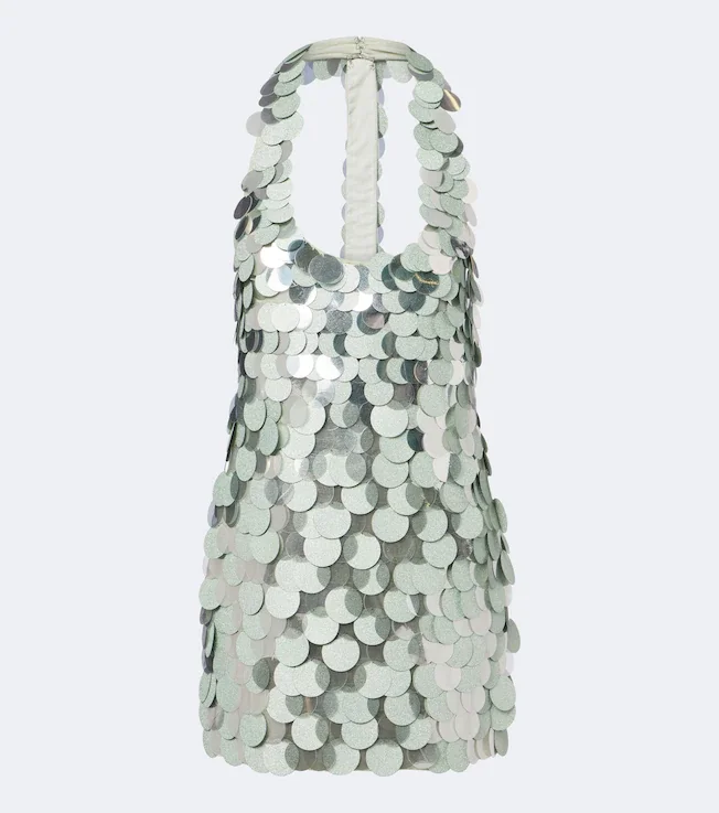 Briggs sequined halterneck minidress