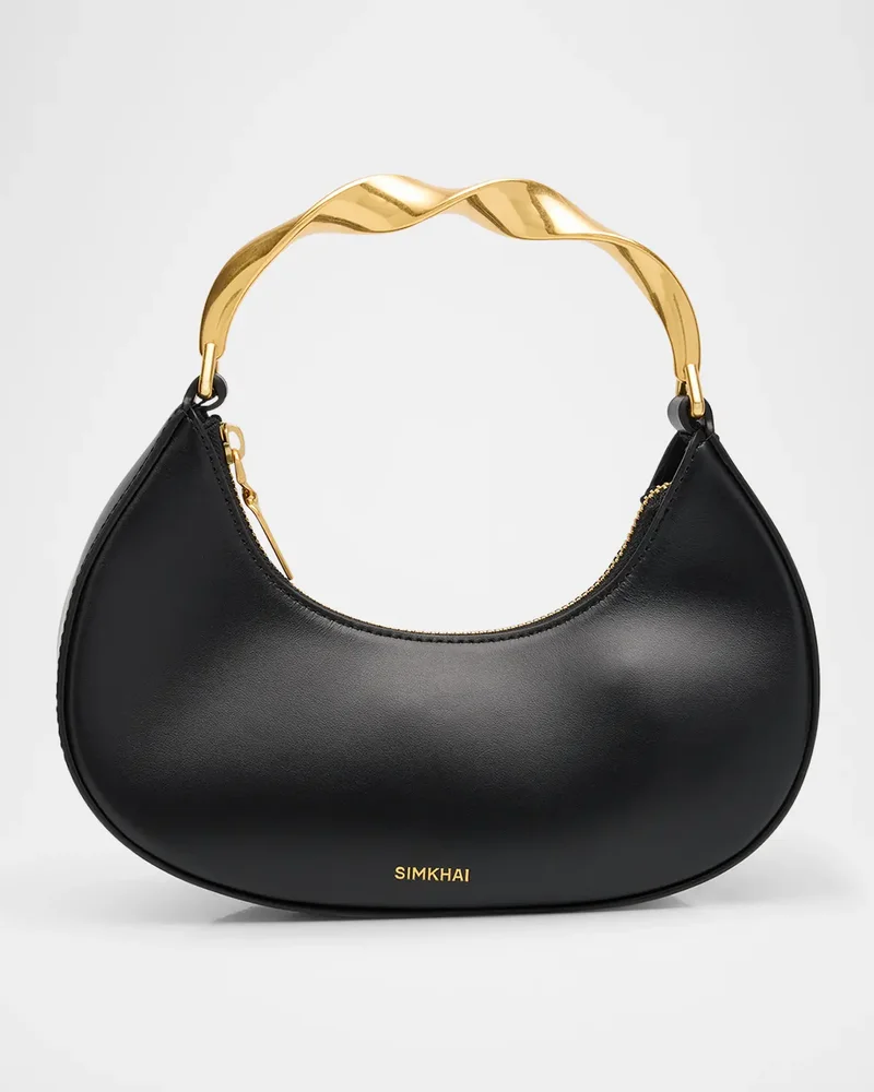 Nixi Twist Leather Top-Handle Bag