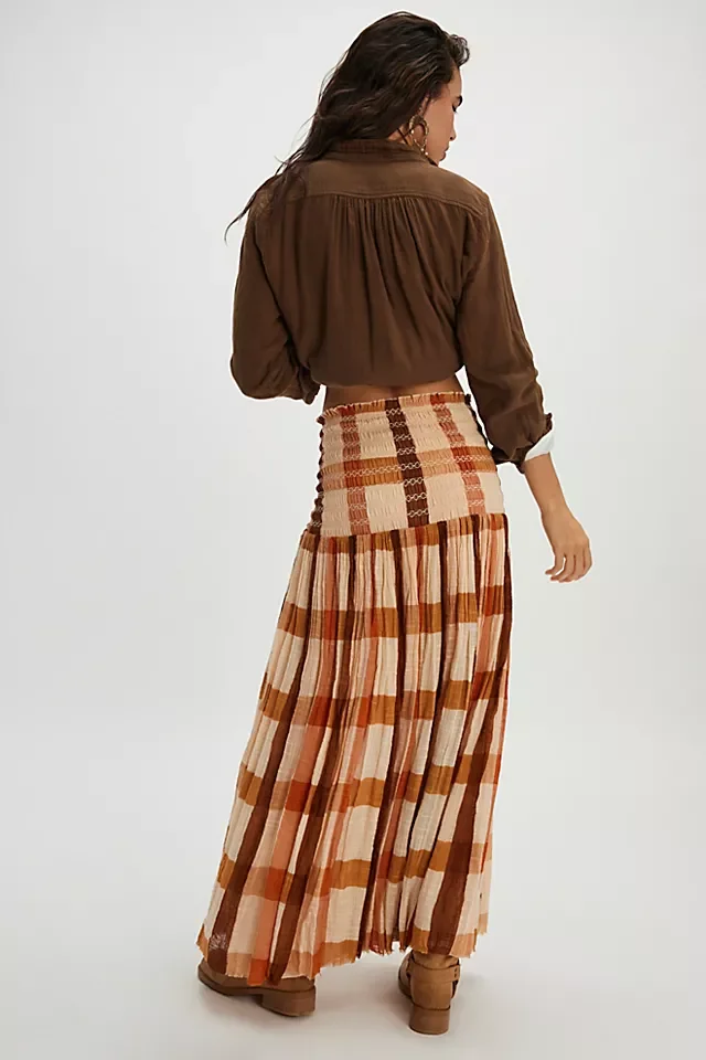 Free People FP One Ravenna Printed Convertible Maxi Skirt