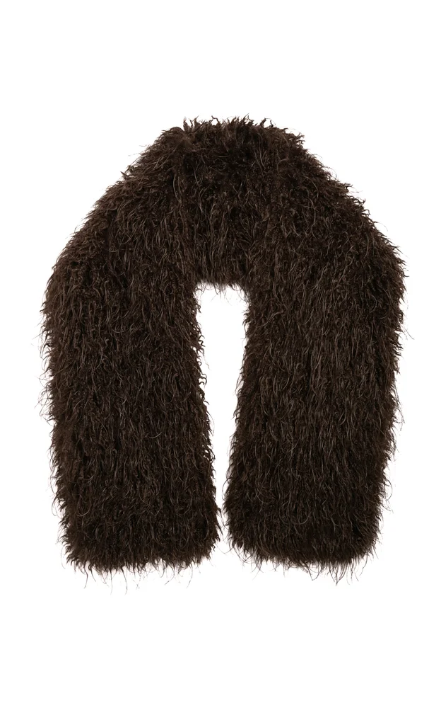 Dame Faux Mongolian Fur Shawl