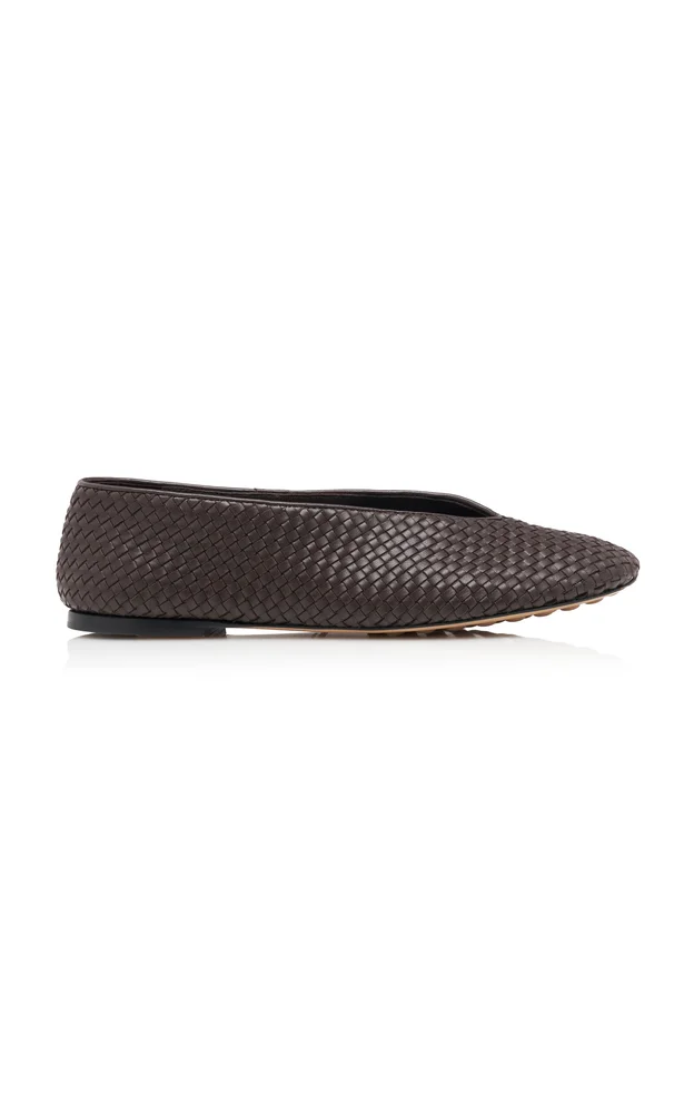 Intecciato Leather Ballet Flats