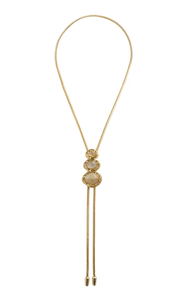 The Merriam In Gold With Gold Rutilated Quartz