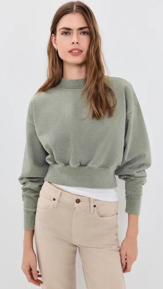 Crop Crew Neck Sweatshirt
