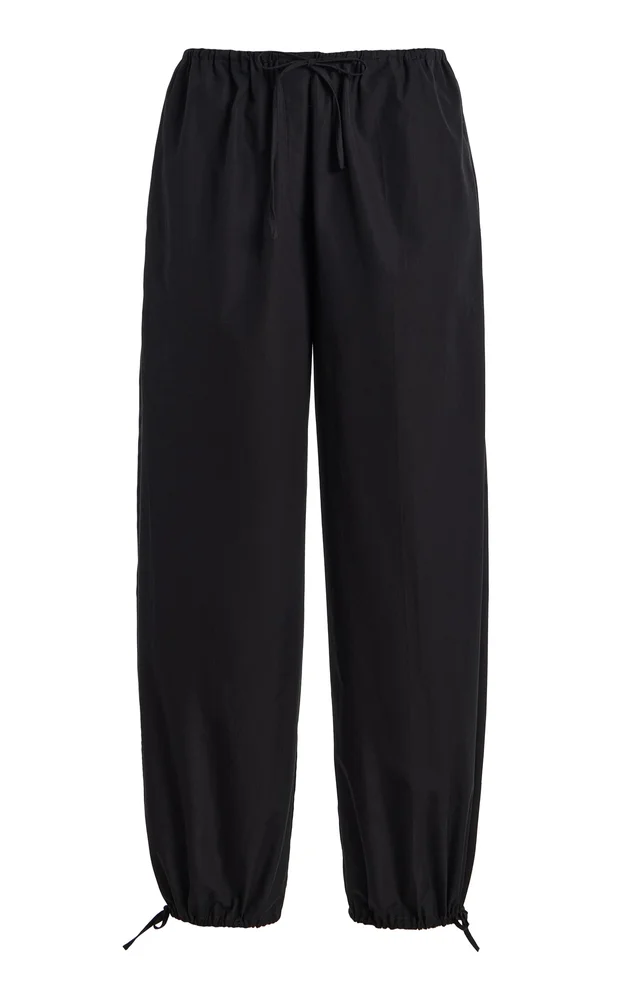 Tie-Detailed Organic Cotton Pants