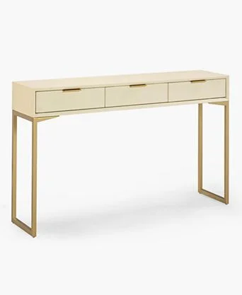 Pesce Shagreen 29.8" Wood Rectangle Console Table
