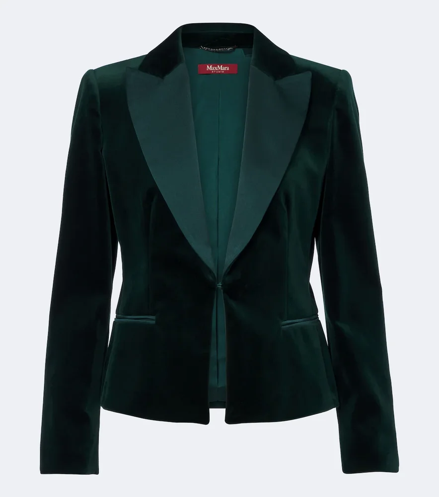 Elegante cotton velvet blazer