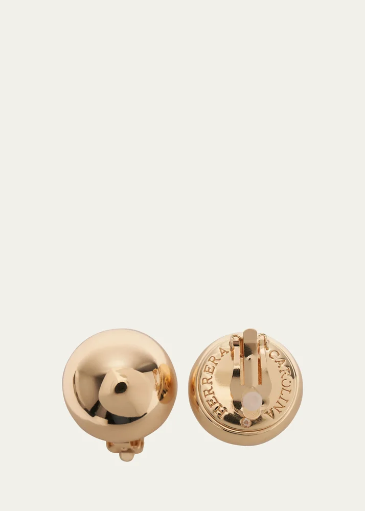 Golden Ball Clip-On Earrings