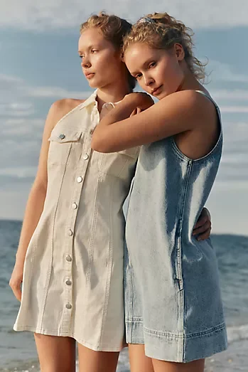 Pilcro Sleeveless Denim Mini Dress