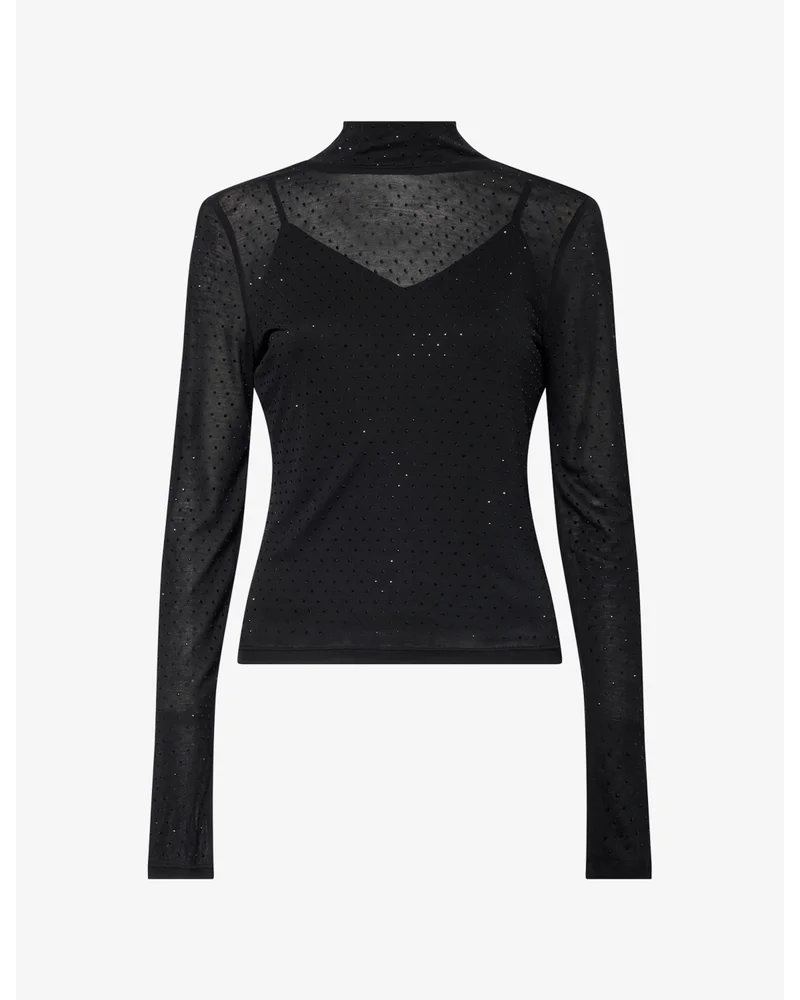 Ursula High-Neck Mesh Top