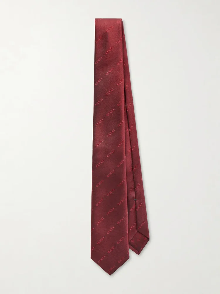 GG 7cm Logo-Jacquard Silk-Twill Tie