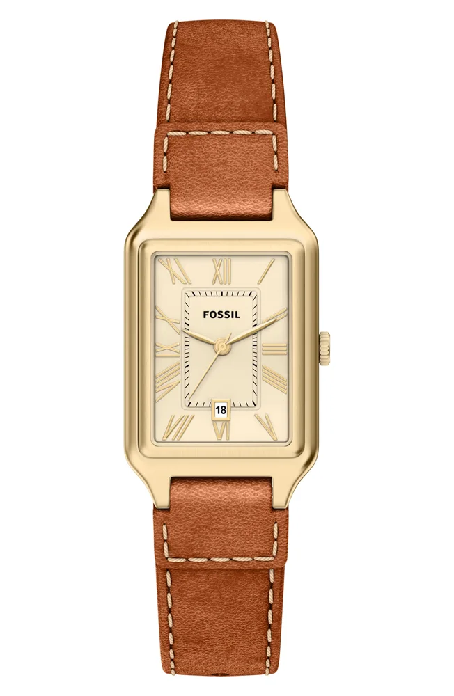 Raquel Leather Strap Watch, 23mm x 38mm