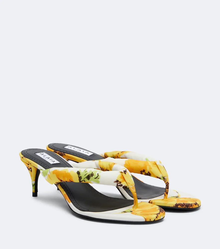 Cube Wedge Thong Sandal