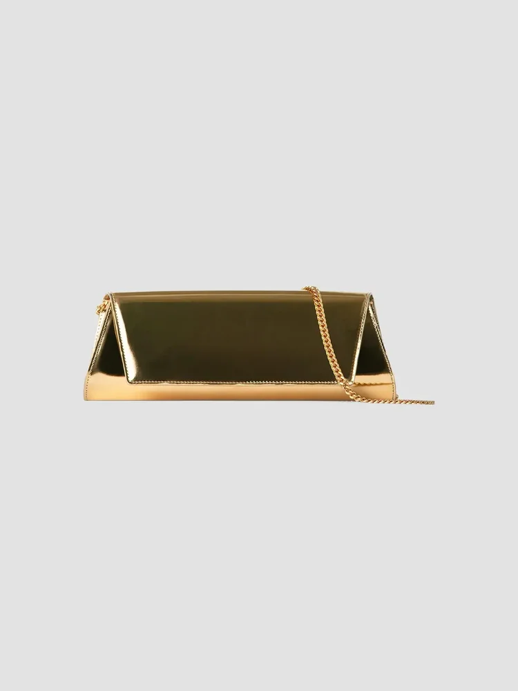 Small Anouk Metallic Leather Clutch