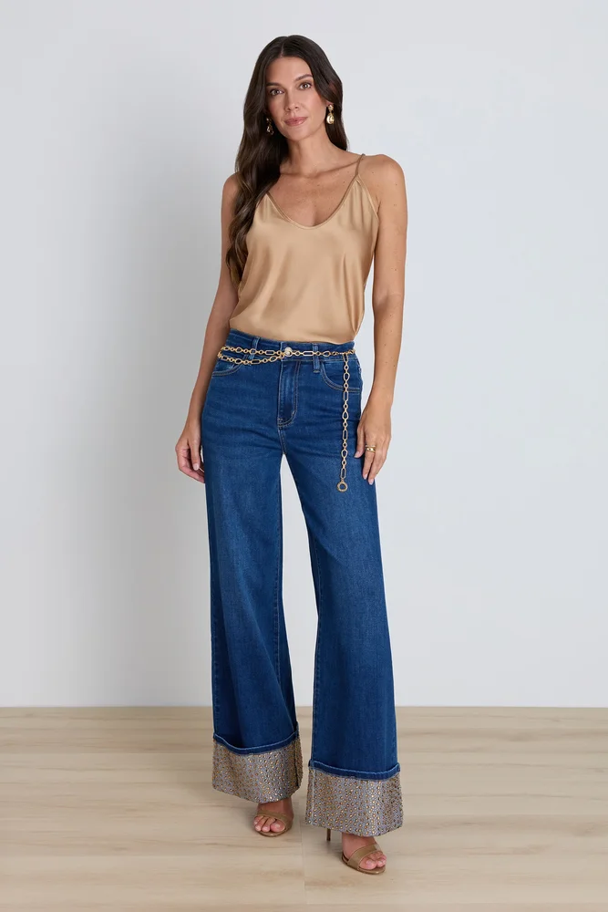 Claire Palazzo Cuff Jean