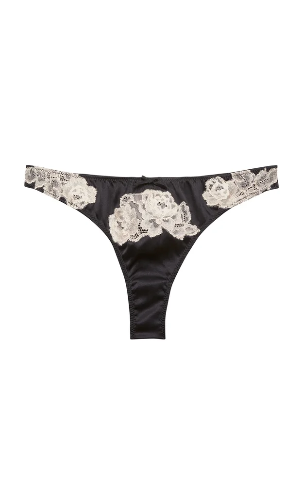 Juliet Stretch-Silk Lace Thong
