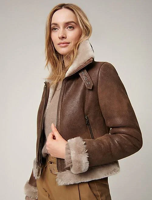 Overland Lacey Sheepskin Bomber Jacket