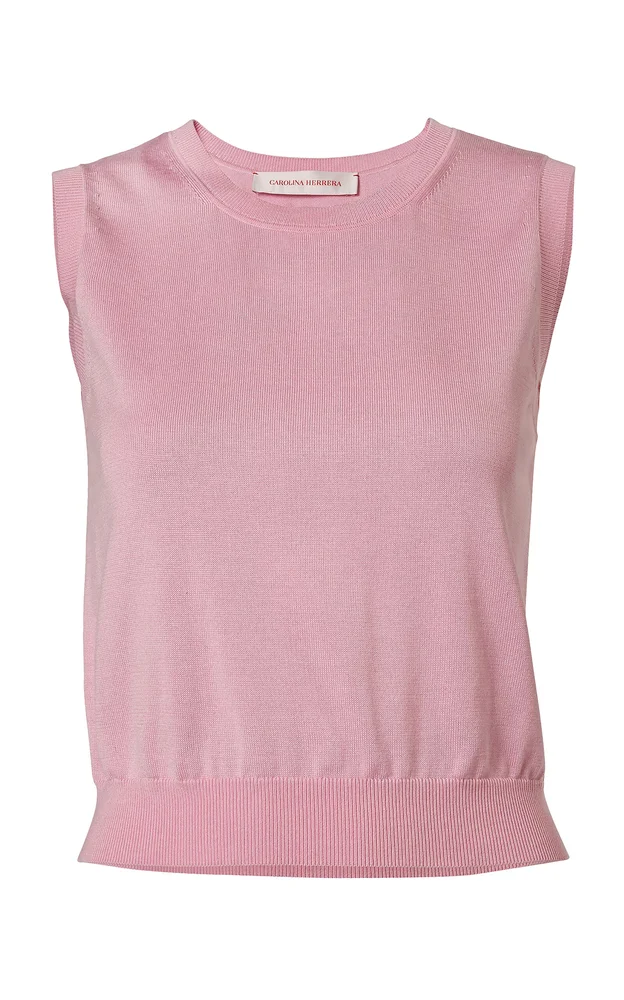 Silk-Cotton Knit Top