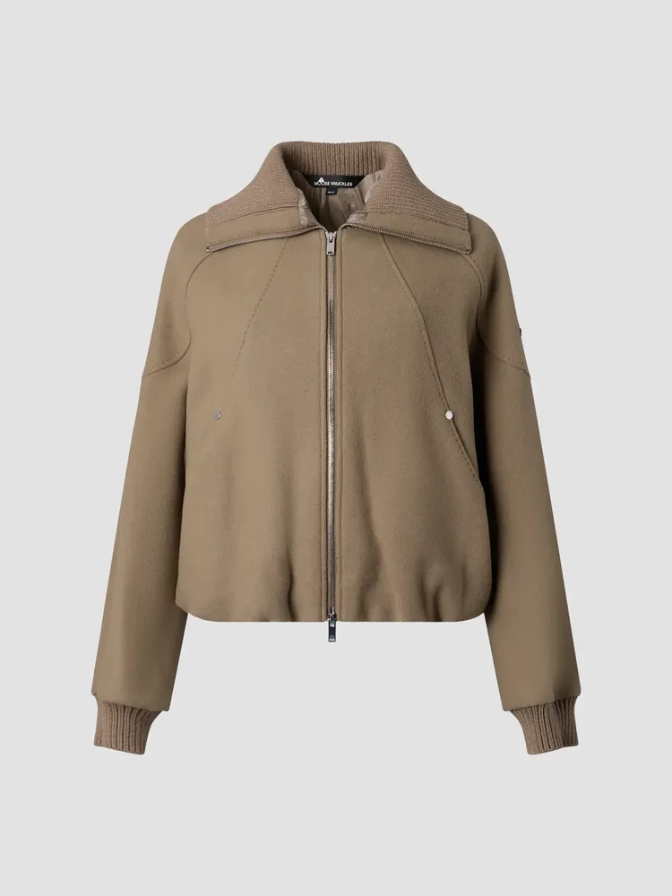 Grid 3-In-1 Wool Bomber