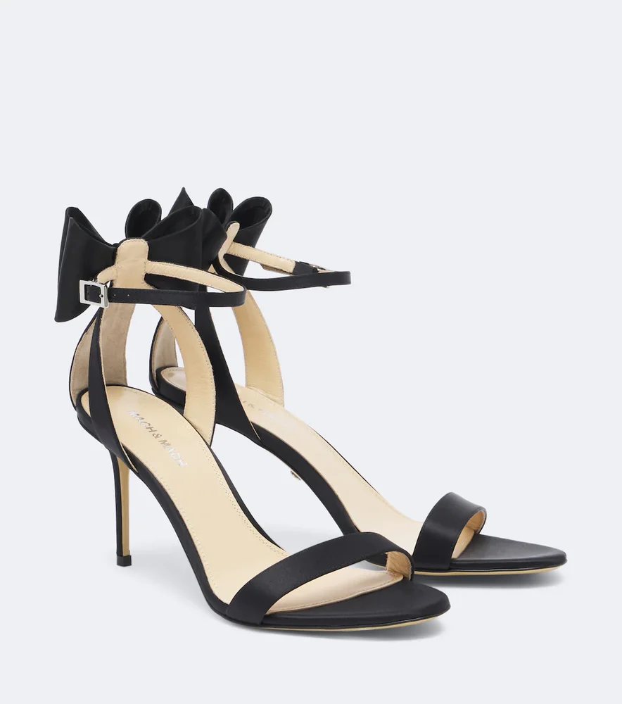 Le Cadeau bow-detail satin sandals