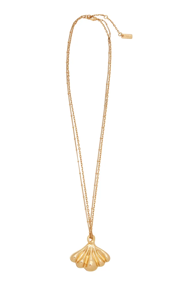 Gold-Tone Shell Pendant Necklace