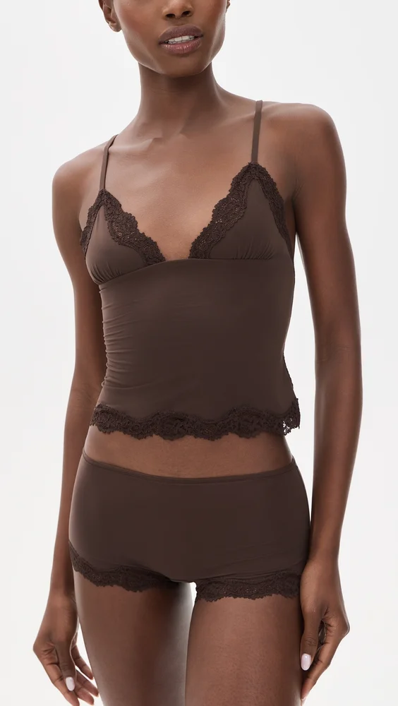 Fits Everybody Lace Cami and Boy Short Set