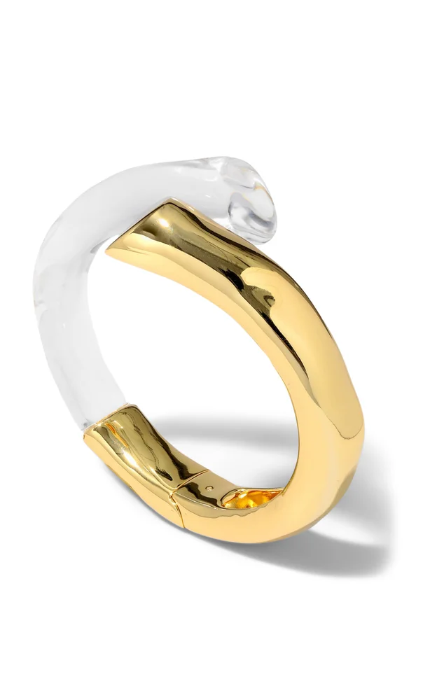 14K Gold-Plated Lucite Hinge Bracelet