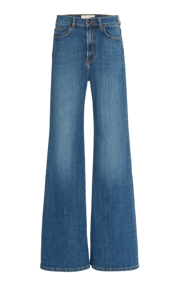 Fuji Stretch High-Rise Flared-Leg Jeans