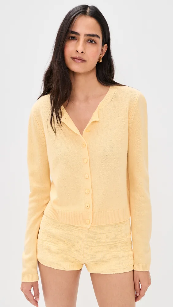 Clara Cashmere Crew Cardigan