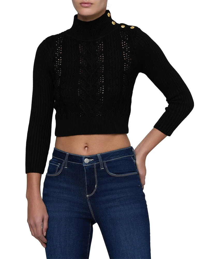 Kamdyn Cable Mock Neck Sweater