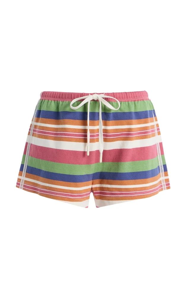 Exclusive Polly Striped Cotton Shorts