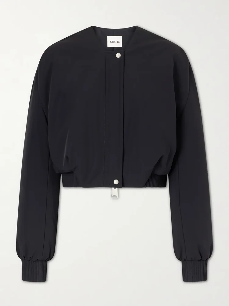 cordan cropped shell bomber jacket