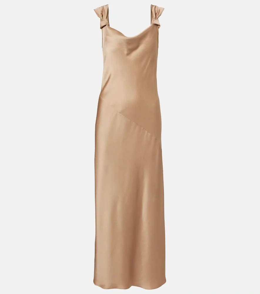 Elegante satin maxi dress