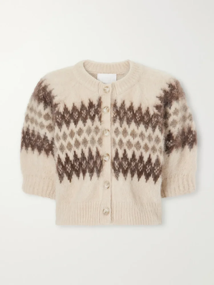 Molly brushed alpaca and wool-blend cardigan