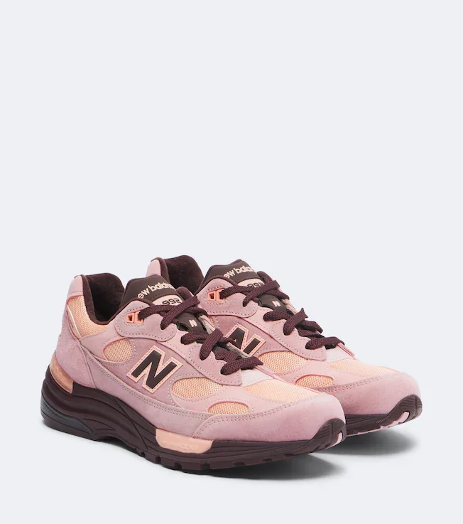Made in USA 992 suede and mesh sneakers